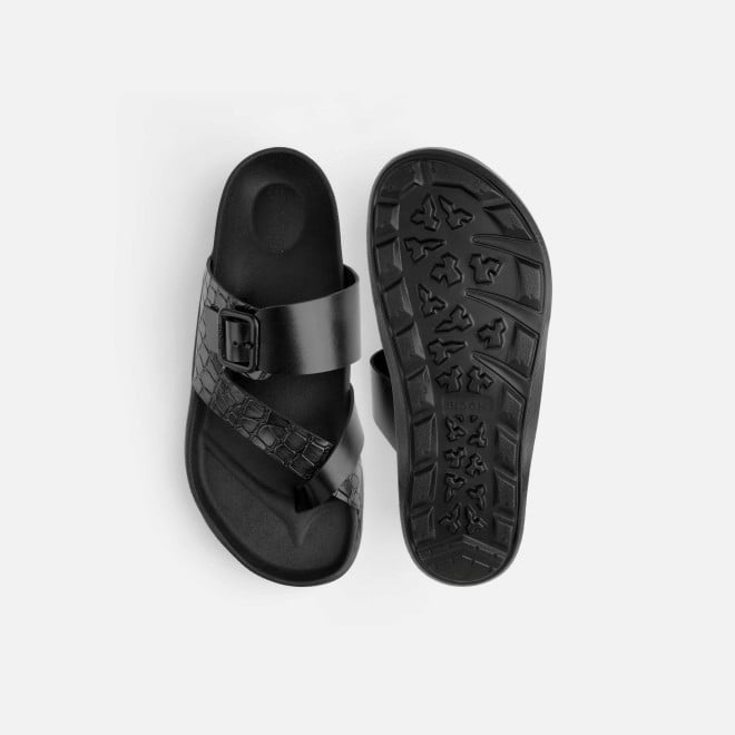 Mochi Men Black Casual Slippers (SKU: 16-1216-11-42) Mochi Men Black Casual Slippers (SKU: 16-1216-11-42)