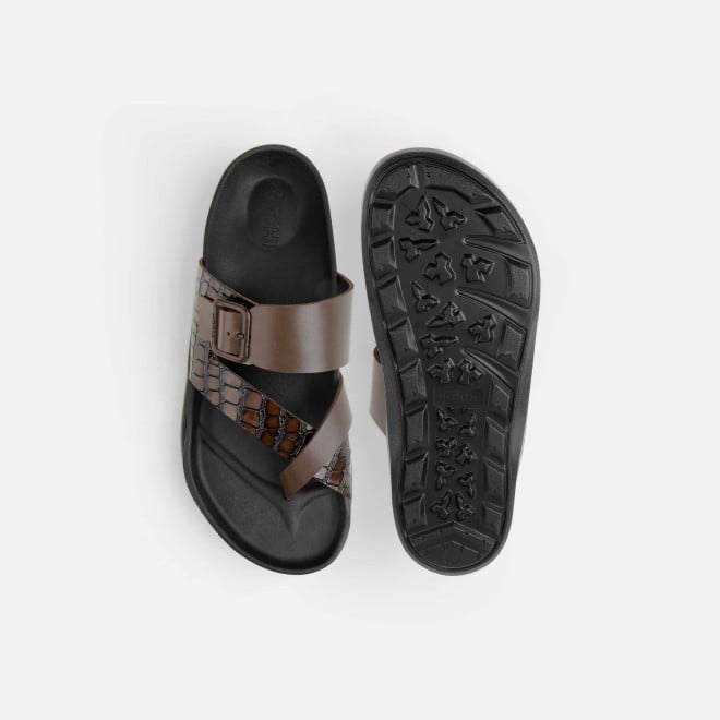 Mochi Men Brown Casual Slippers (SKU: 16-1216-12-41) Mochi Men Brown Casual Slippers (SKU: 16-1216-12-41)