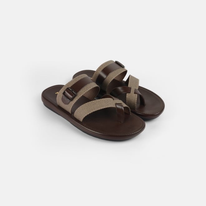 Mochi Men Brown Casual Slippers (SKU: 16-1217-12-40)