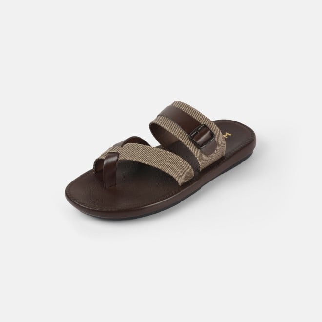 Mochi Men Brown Casual Slippers (SKU: 16-1217-12-40)