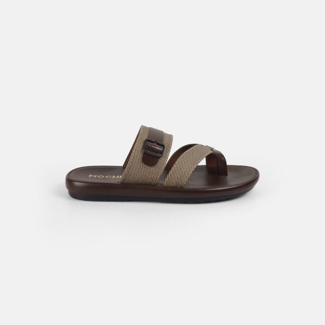 Mochi Men Brown Casual Slippers (SKU: 16-1217-12-40)