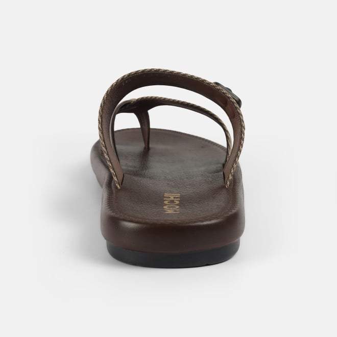 Mochi Men Brown Casual Slippers (SKU: 16-1217-12-40)