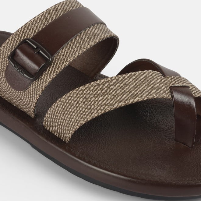 Mochi Men Brown Casual Slippers (SKU: 16-1217-12-40)