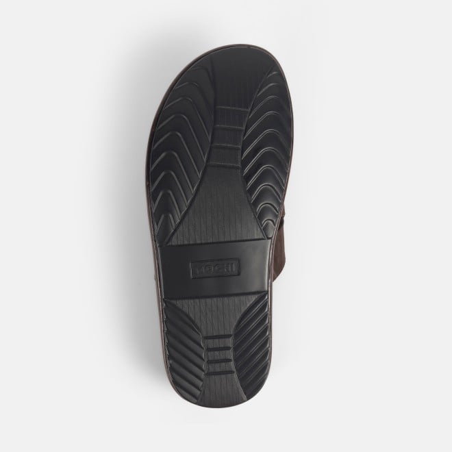 Mochi Men Brown Casual Slippers (SKU: 16-1218-12-40)