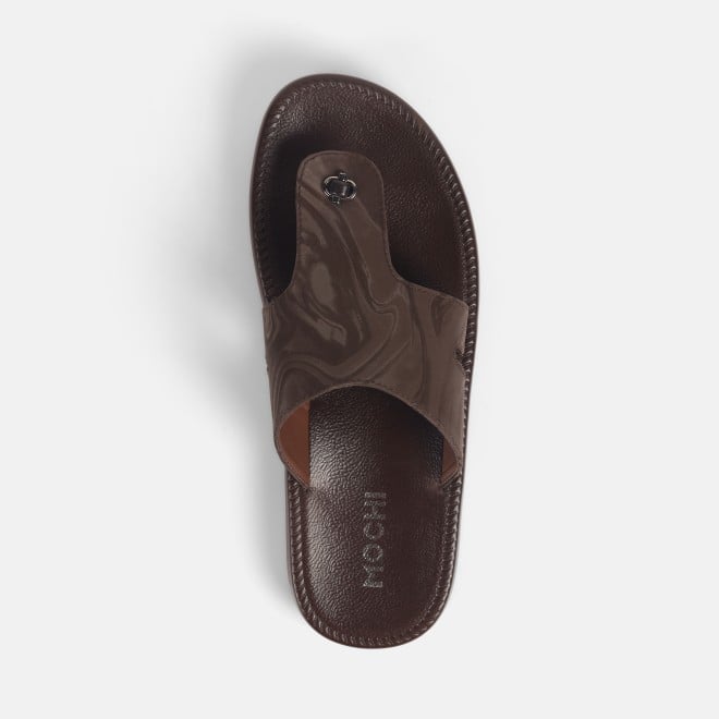 Mochi Men Brown Casual Slippers (SKU: 16-1218-12-40)