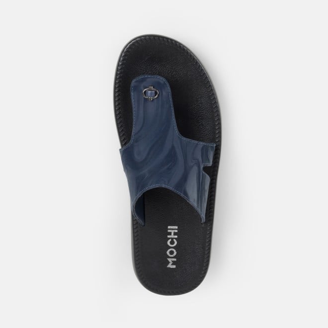Mochi Men Blue Casual Slippers (SKU: 16-1218-45-39)