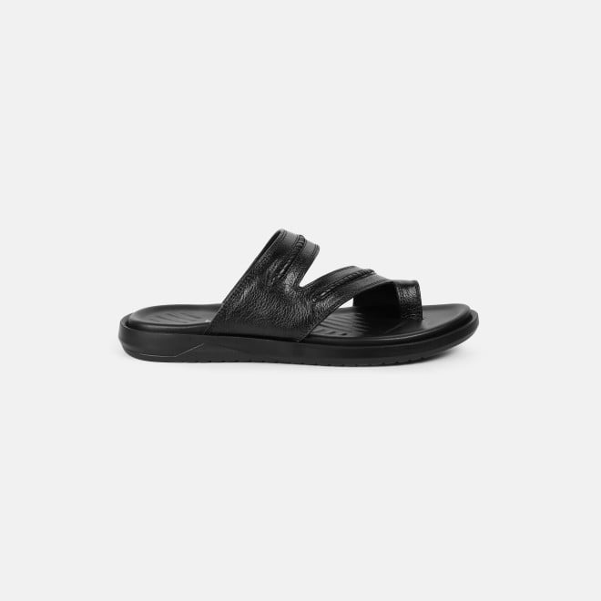 Mochi Men Black Casual Slippers (SKU: 16-1238-11-40)