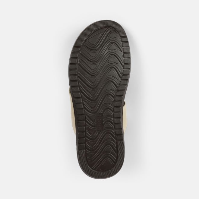 Mochi Men Beige Casual Slippers (SKU: 16-1238-20-40)