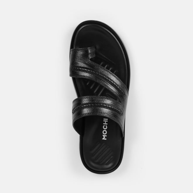 Mochi Men Black Casual Slippers (SKU: 16-1238-11-40)