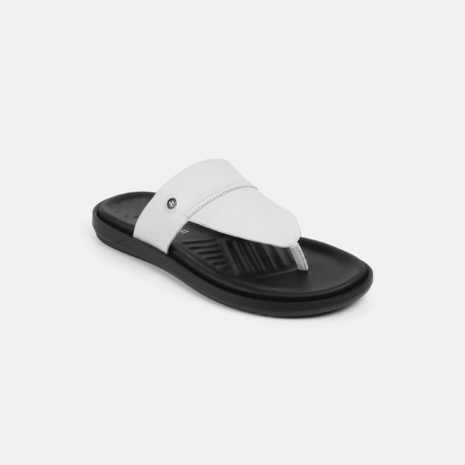 Mochi Men White Casual Slippers