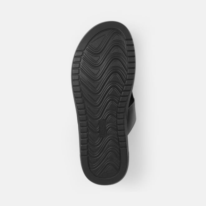 Mochi Men Black Casual Slippers (SKU: 16-1239-11-40)