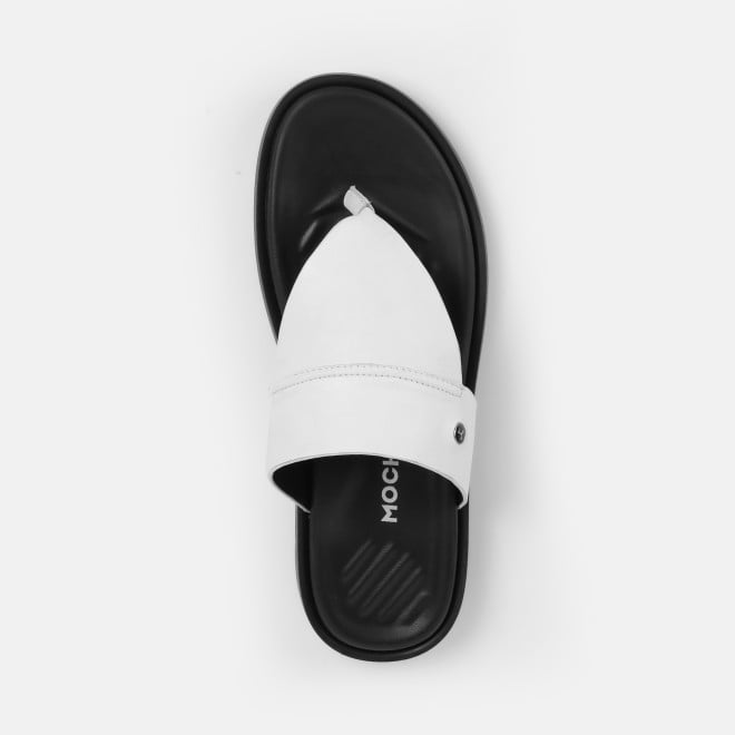 Mochi Men White Casual Slippers (SKU: 16-1239-16-40)