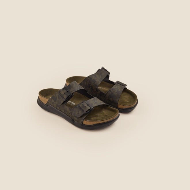 Mochi Men Olive Casual Slippers (SKU: 16-124-49-40)