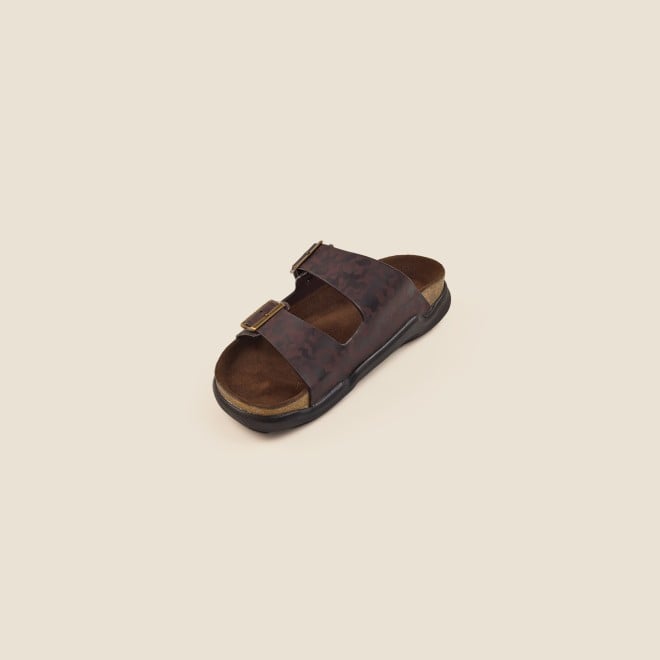 Mochi Men Brown Casual Slippers (SKU: 16-124-12-40)