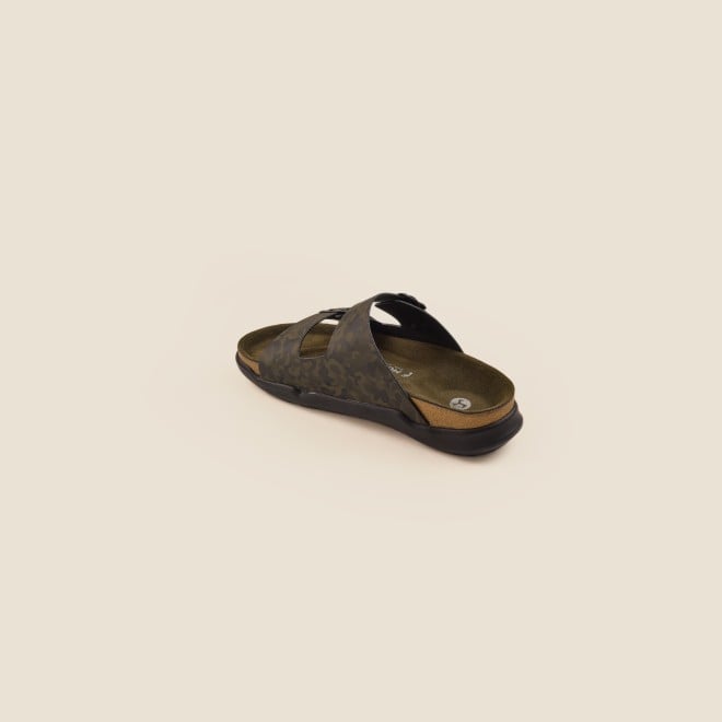 Mochi Men Olive Casual Slippers (SKU: 16-124-49-40)