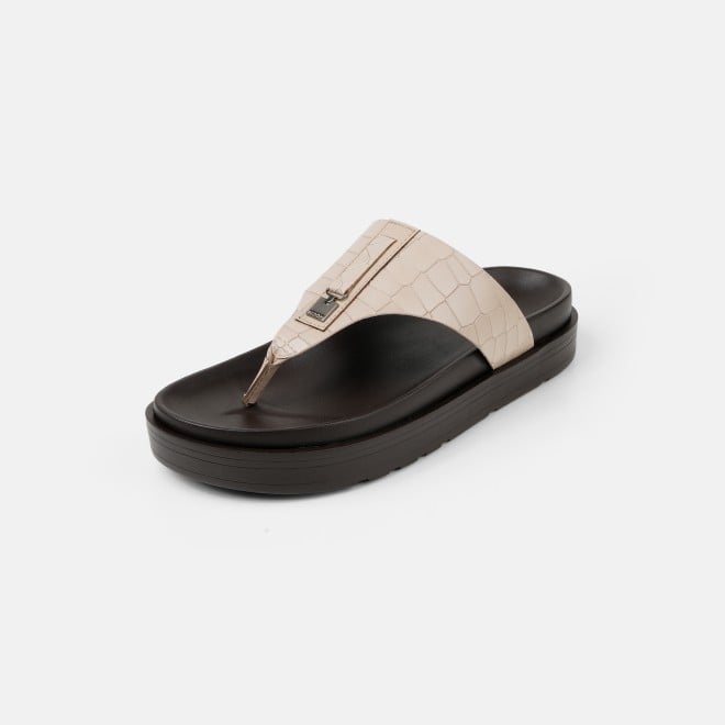 Mochi Men Beige Casual Slippers (SKU: 16-1243-20-40)