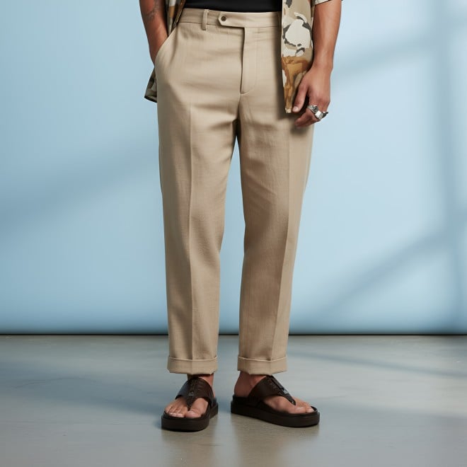 Mochi Men Brown Casual Slippers (SKU: 16-1243-12-40)