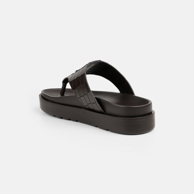 Mochi Men Brown Casual Slippers (SKU: 16-1243-12-40)