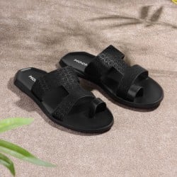 Men Black Casual Slippers