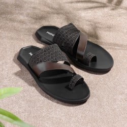 Men Brown Casual Slippers