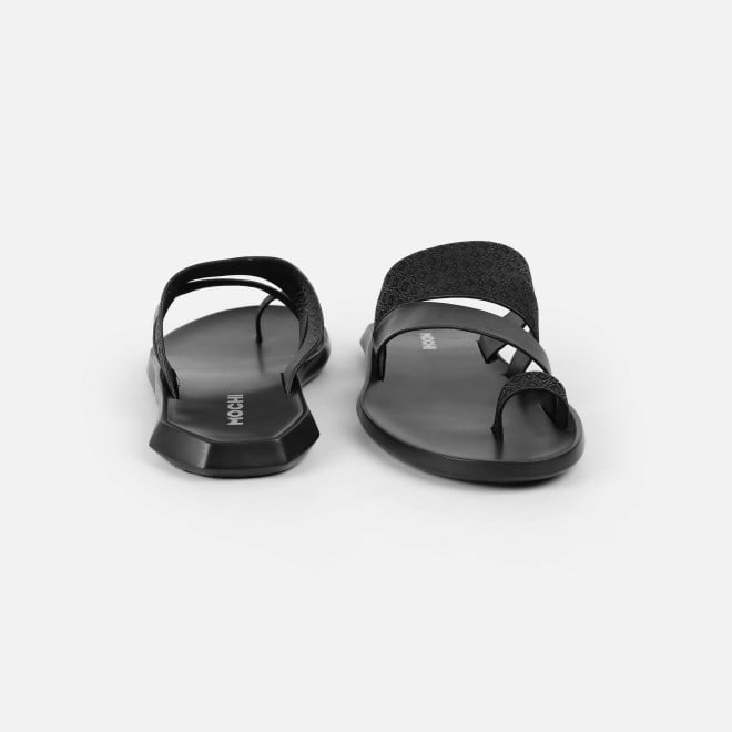 Mochi Men Black Casual Slippers (SKU: 16-1249-11-40)