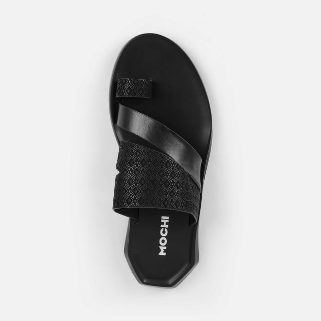 Mochi Men Black Casual Slippers (SKU: 16-1249-11-40)