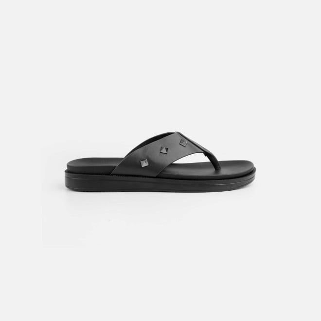 Mochi Men Black Casual Slippers (SKU: 16-1250-11-40)