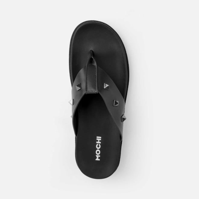 Mochi Men Black Casual Slippers (SKU: 16-1250-11-40)