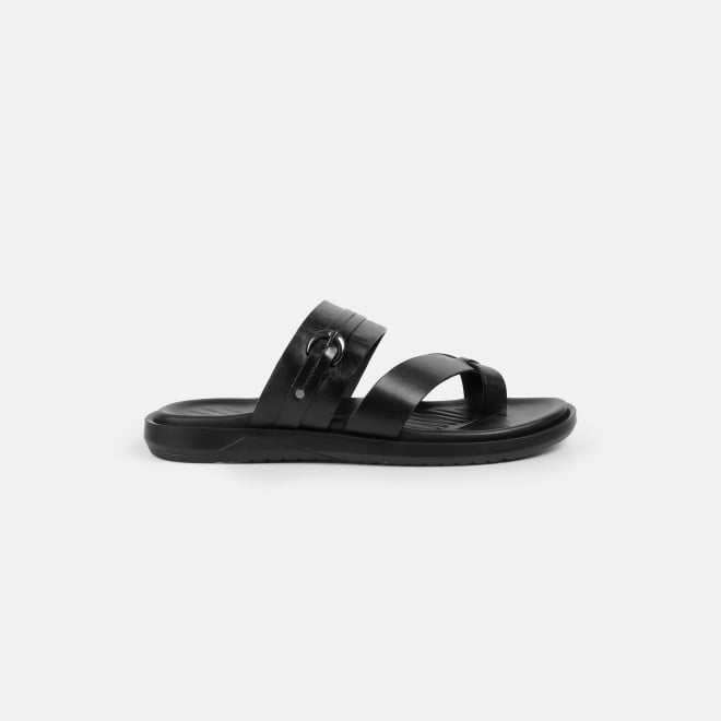 Mochi Men Black Casual Slippers (SKU: 16-1253-11-40)