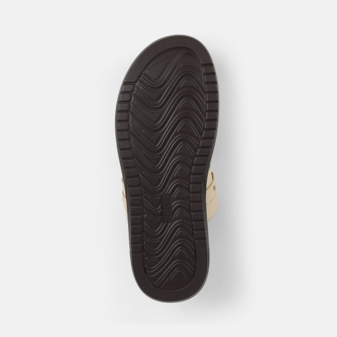 Mochi Men Beige Casual Slippers (SKU: 16-1253-20-41)