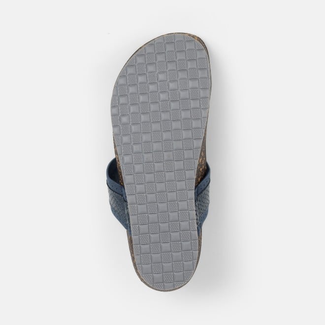 Mochi Men Blue Ethnic Kolhapuris (SKU: 16-1261-45-40)