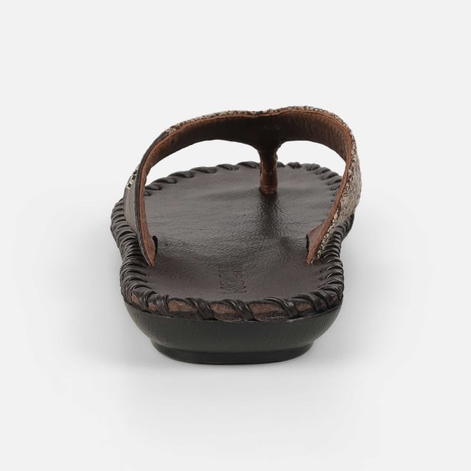 Mochi Men Brown Casual Slippers (SKU: 16-1262-12-40)