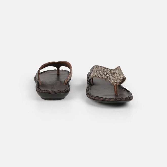 Mochi Men Brown Casual Slippers (SKU: 16-1262-12-40)