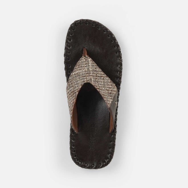 Mochi Men Brown Casual Slippers (SKU: 16-1262-12-40)