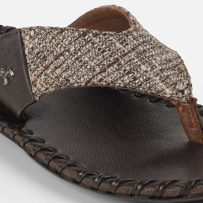 Mochi Men Brown Casual Slippers (SKU: 16-1262-12-40)