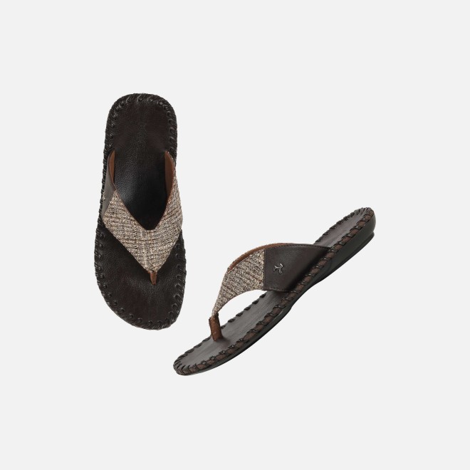 Mochi Men Brown Casual Slippers (SKU: 16-1262-12-40)