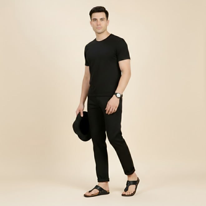 Mochi Men Black Casual Slippers (SKU: 16-1264-11-40)