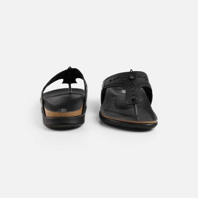 Mochi Men Black Casual Slippers (SKU: 16-1264-11-40)