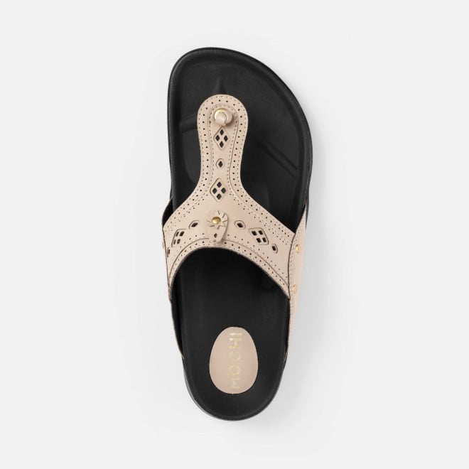 Mochi Men Beige Casual Slippers (SKU: 16-1264-20-42)