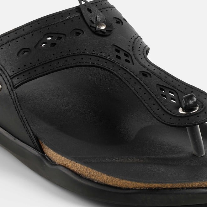 Mochi Men Black Casual Slippers (SKU: 16-1264-11-40)