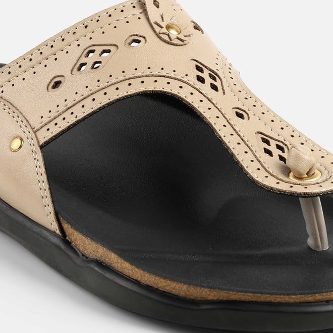 Mochi Men Beige Casual Slippers (SKU: 16-1264-20-42)