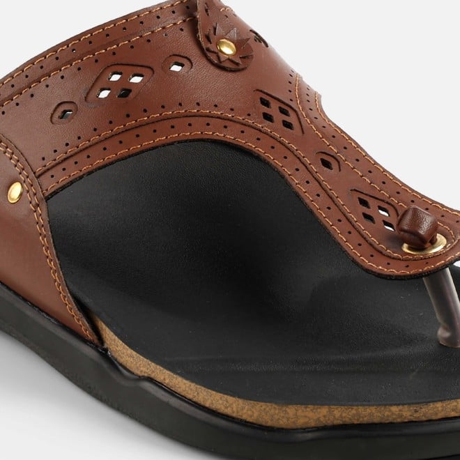 Mochi Men Tan Casual Slippers (SKU: 16-1264-23-40)