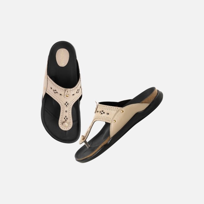 Mochi Men Beige Casual Slippers (SKU: 16-1264-20-42)