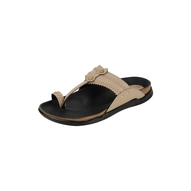 Mochi Men Beige Ethnic Kolhapuris (SKU: 16-1265-20-42)