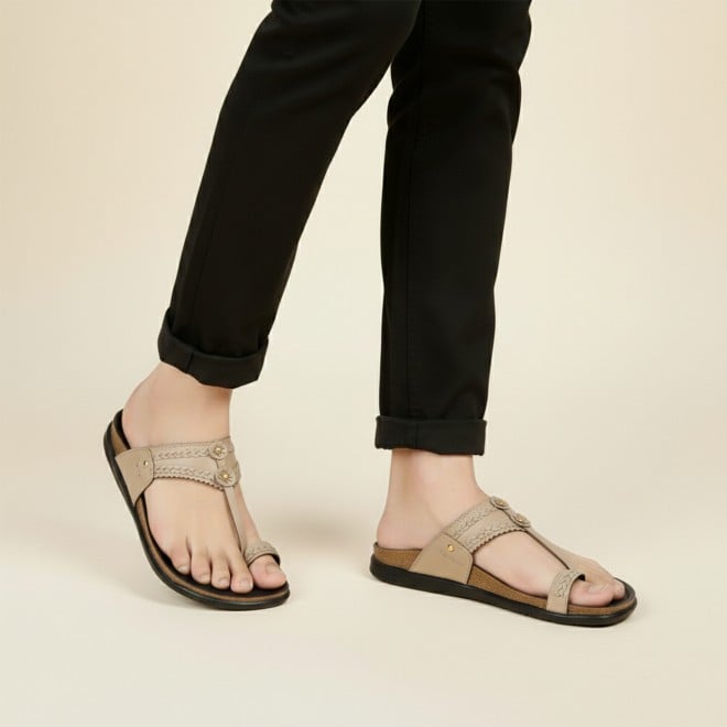 Mochi Men Beige Ethnic Kolhapuris (SKU: 16-1265-20-42)