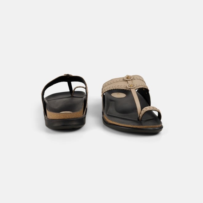 Mochi Men Beige Ethnic Kolhapuris (SKU: 16-1265-20-42)