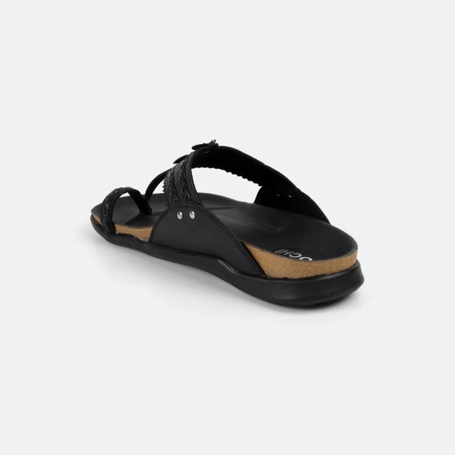 Mochi Men Black Ethnic Kolhapuris (SKU: 16-1265-11-40)