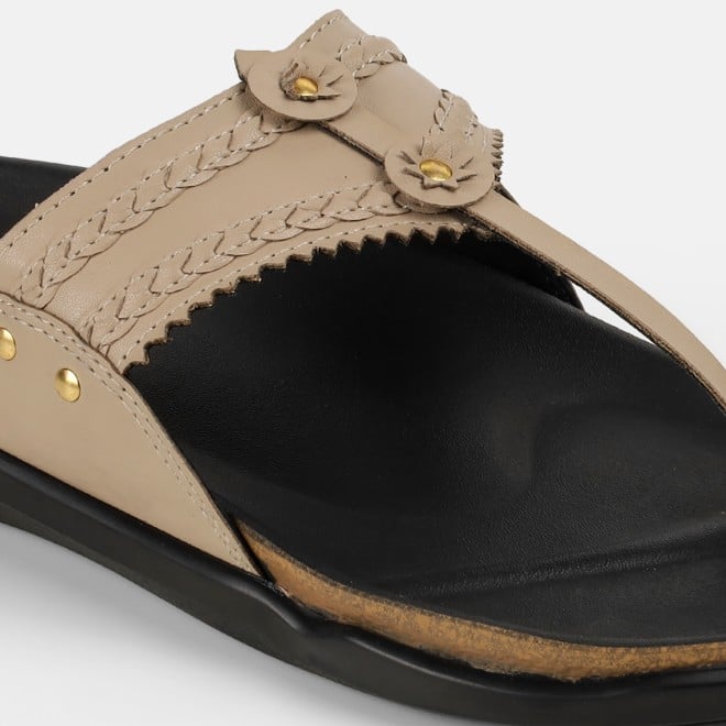 Mochi Men Beige Ethnic Kolhapuris (SKU: 16-1265-20-42)