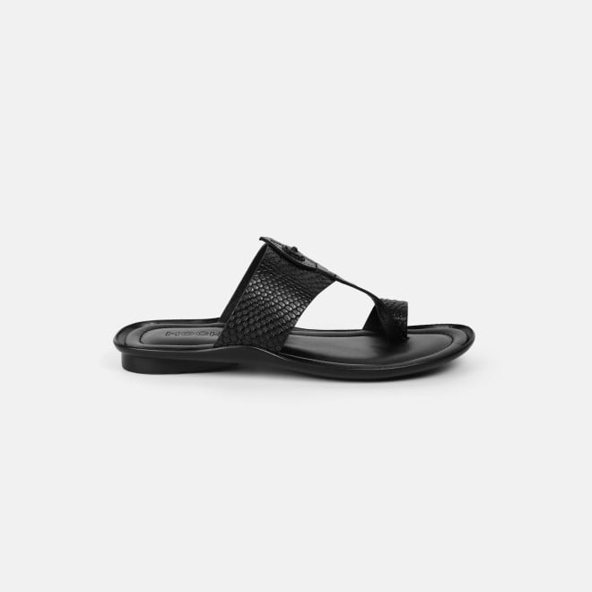 Mochi Men Black Ethnic Kolhapuris (SKU: 16-1267-11-39)