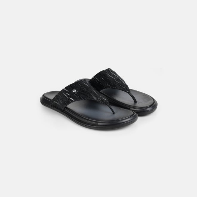 Mochi Men Black Casual Slippers (SKU: 16-1299-11-40)